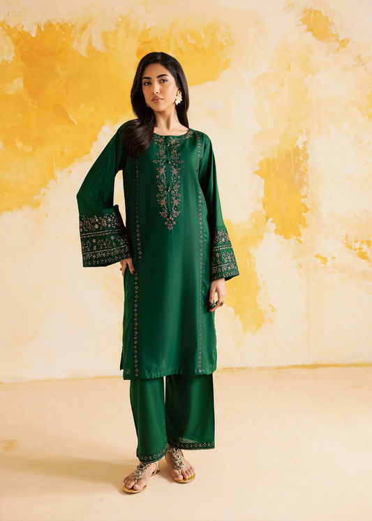 Bottle Green Cotton Kurta Set Online in Dubai DXB UAE Abudhabi Meena Bazaar