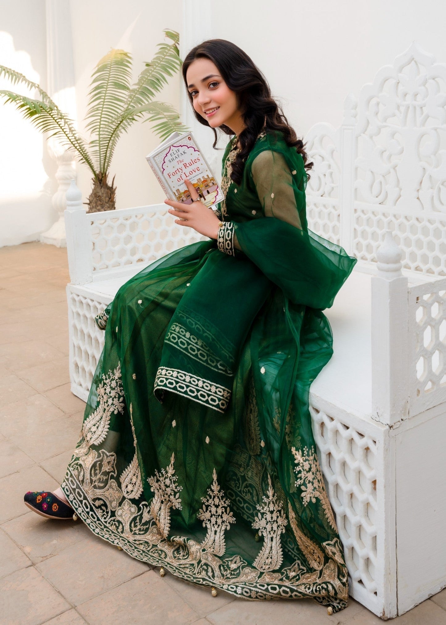 Bottle Green Straight Trouser Embroidered Suit Online in Dubai UAE Abudhabi Ajman Sharjah