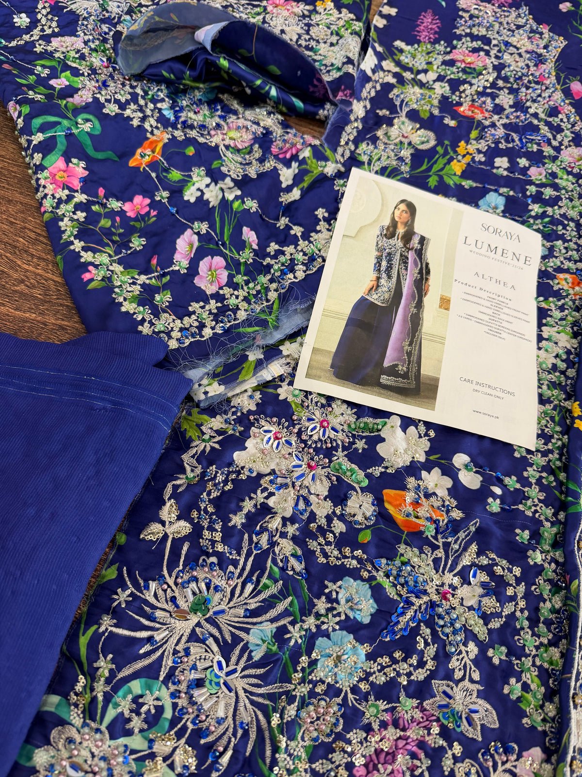 Bridal Blue Chiffon Sharara Suit Online in Sri Lanka India Australia