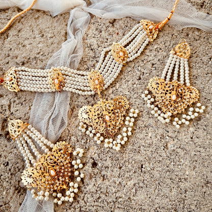 Bridal Gold Plated Choker Set Online in UK USA Canada