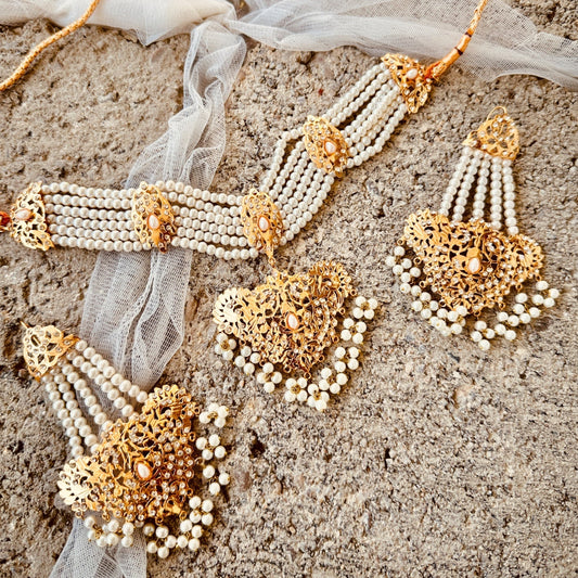 Bridal Gold Plated Choker Set Online in UK USA Canada