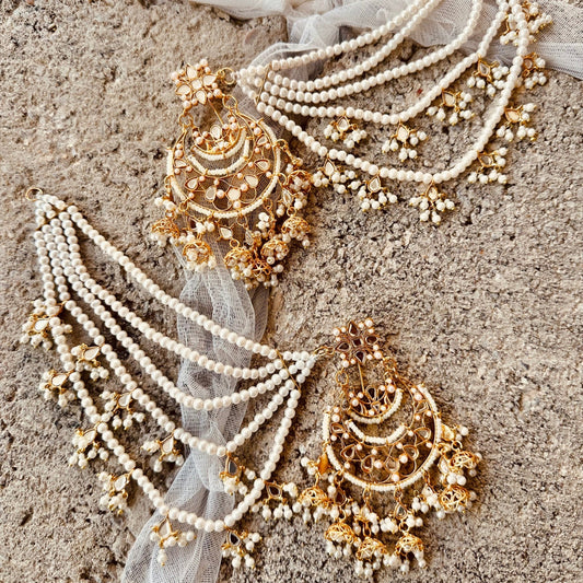 Bridal Gold Plated Jewellery Set with Earrings Online in KSA Riyadh Saudi Arabia Oman Bahrain Qatar