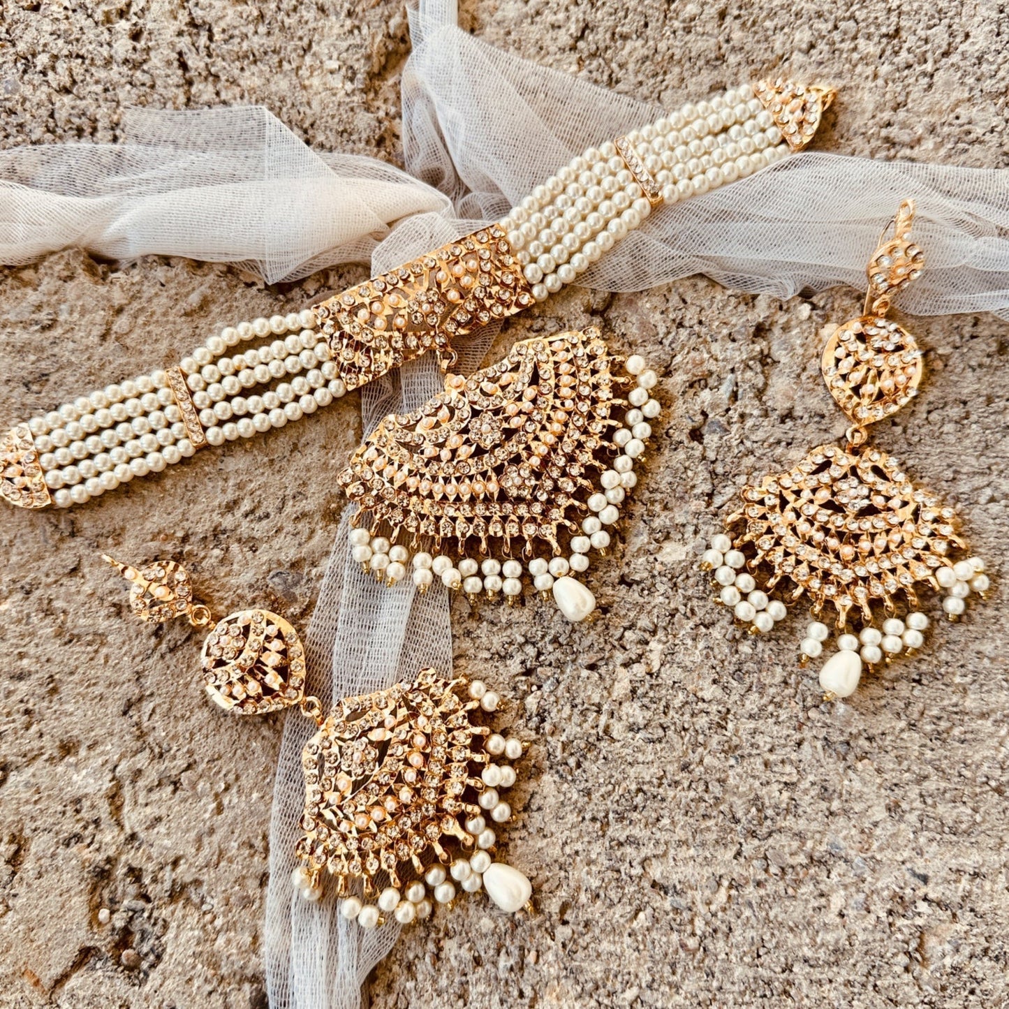 Bridal Gold Plated Jewellery Set with Jhumka Online in UK USA Canada