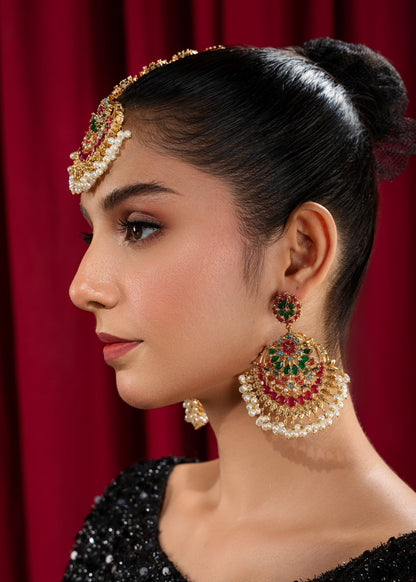 Bridal Gold Plated Multicolor Jewellery Set Online in UK USA Canada