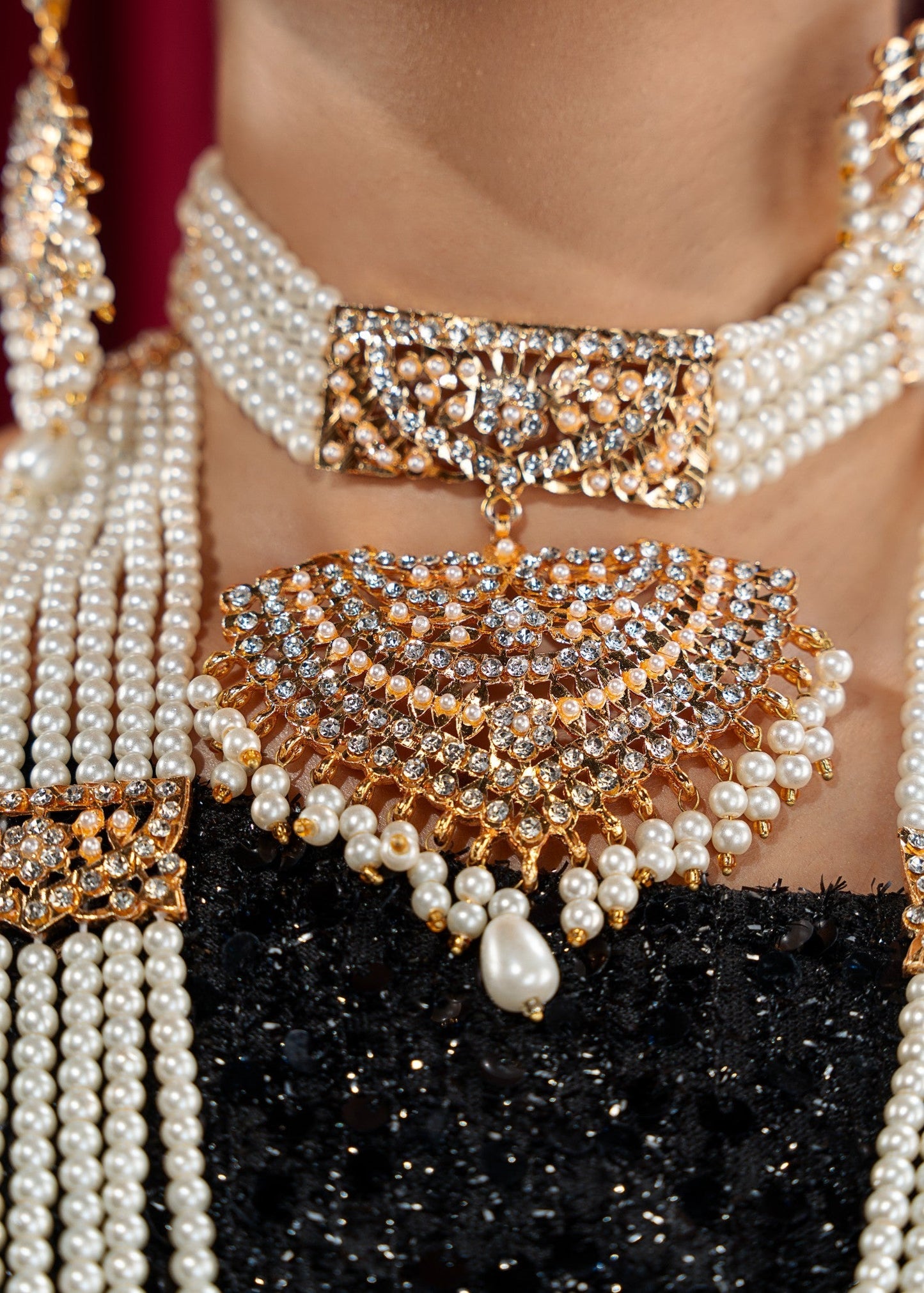 Bridal Gold Plated Tikka and Earrings Set Online in Dubai DXB UAE Abudhabi Meena Bazaar