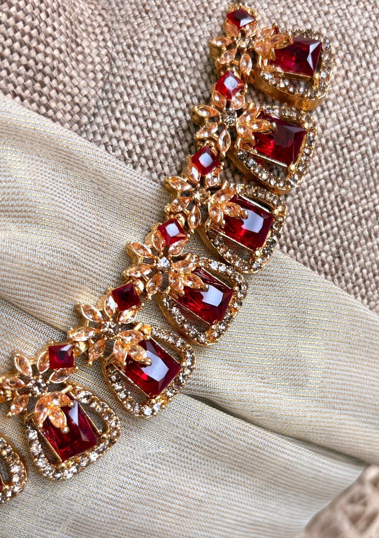 Bridal Maroon Kundan Jewellery Set Online in KSA Riyadh Saudi Arabia Oman Bahrain Qatar