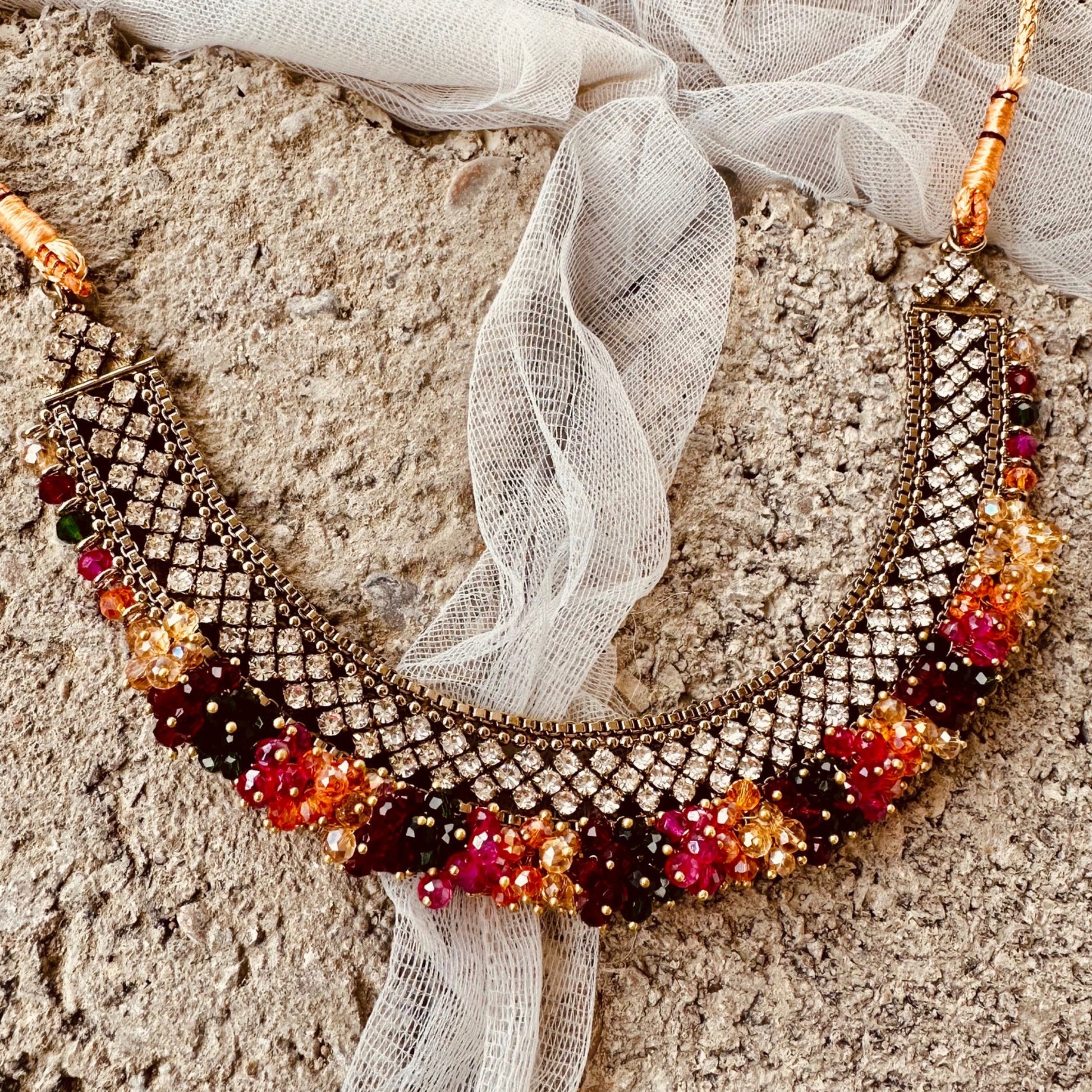 Bridal Nauratan Necklace Set with Tikka Online in UK USA Canada