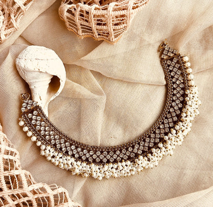 Bridal Pearl Choker Necklace Set Online in UK USA Canada