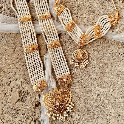 Bridal Pearl Tikka and Jhoomer Set Online in UK USA Canada