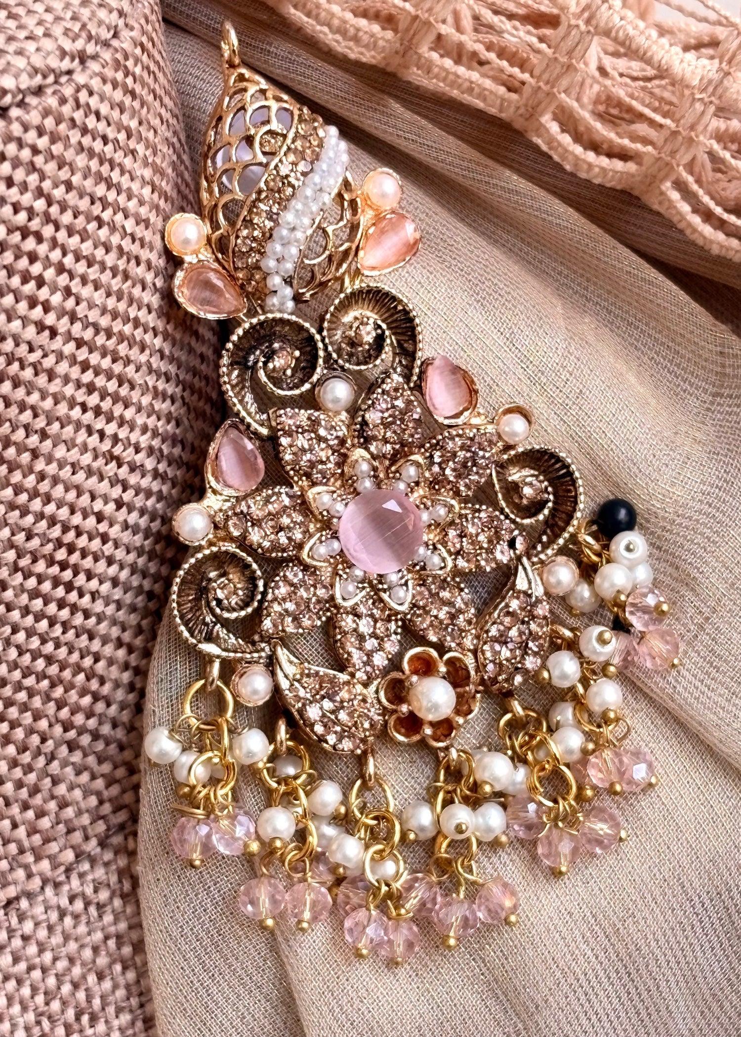 Bridal Pink Choker Necklace Online in UK USA Canada