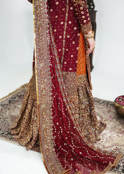 Bridal Red Chiffon Lehenga with Dupatta Online in Sri Lanka India Australia