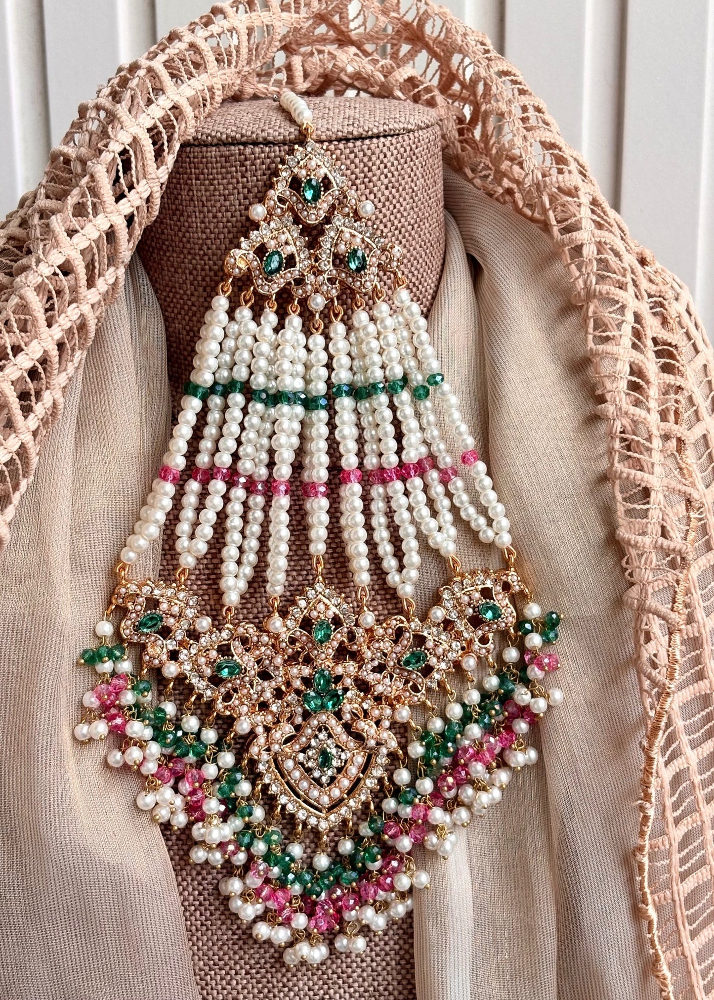 Bridal Stone Work Necklace Set Online in UK USA Canada