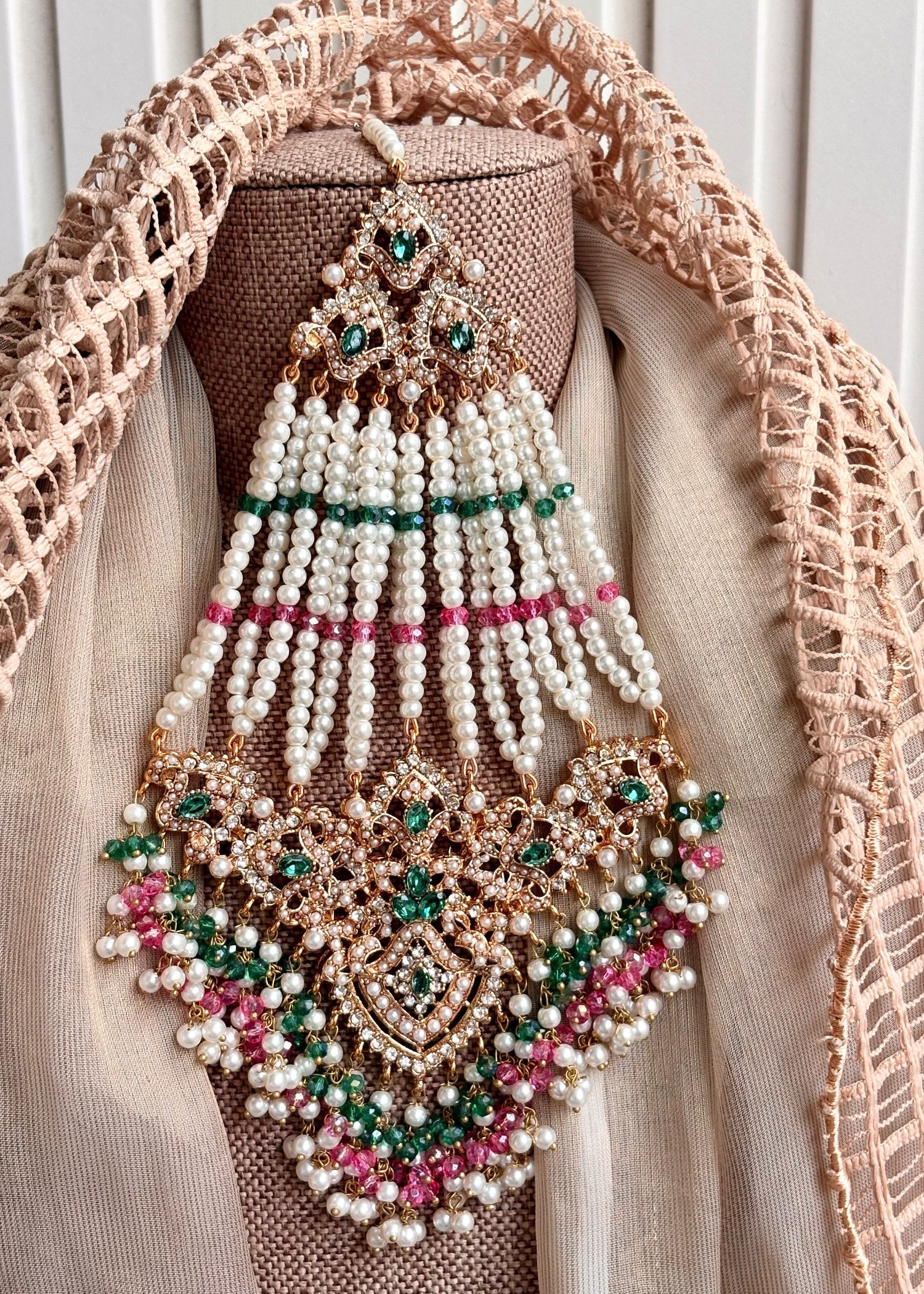 Bridal Stone Work Necklace Set Online in UK USA Canada