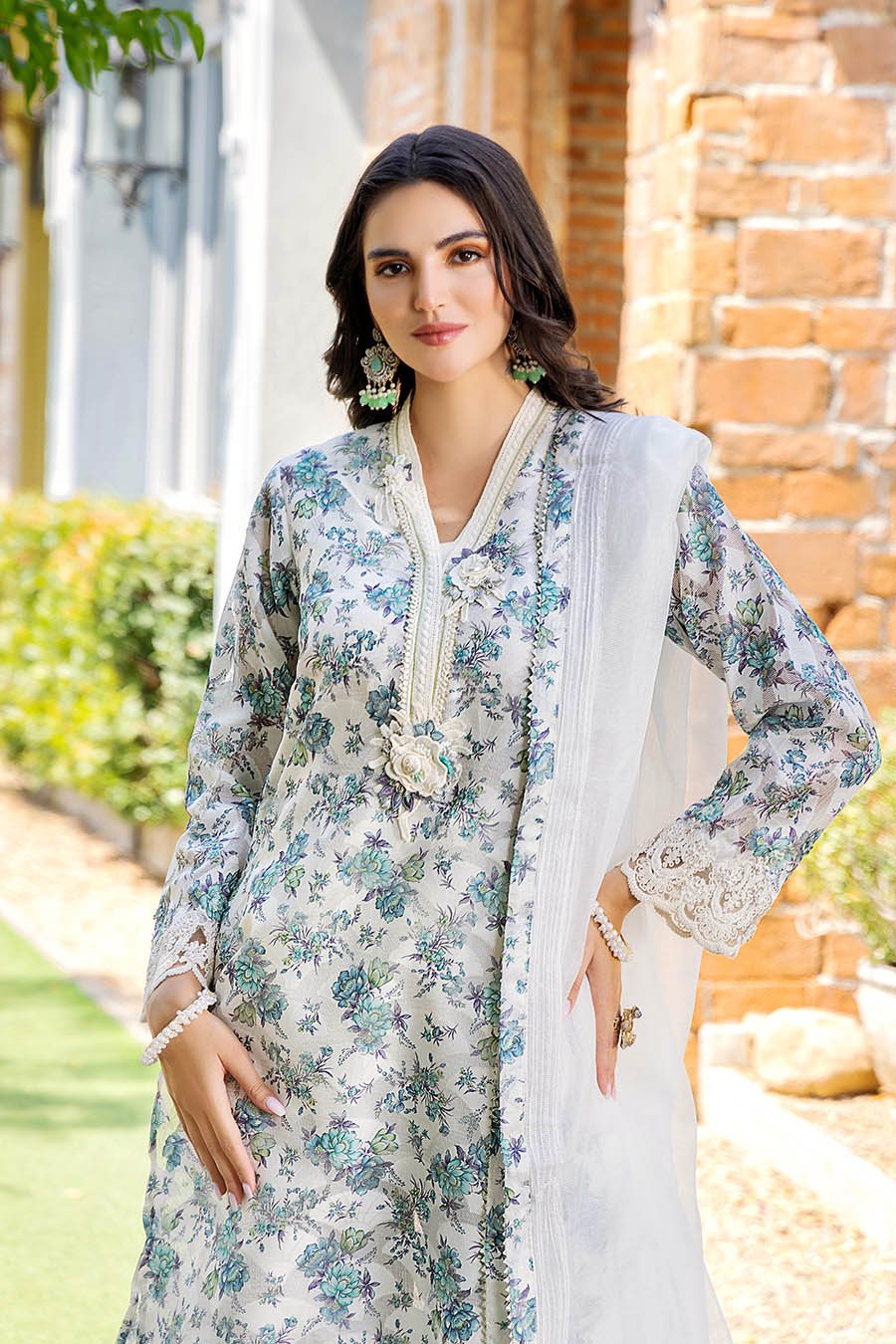 Brochette Cotton Stitched Suit for Women Online in Dubai UAE Abudhabi Ajman Sharjah