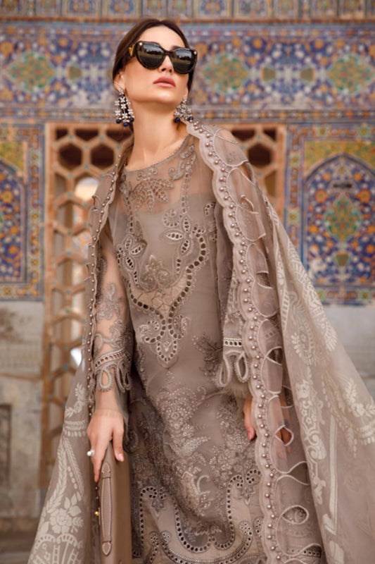 Skin Brown Organza Suit