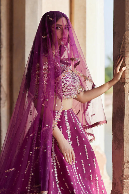 Burgundy Hand Embellished Net Unstitched Dress Material Online in Sri Lanka India Australia