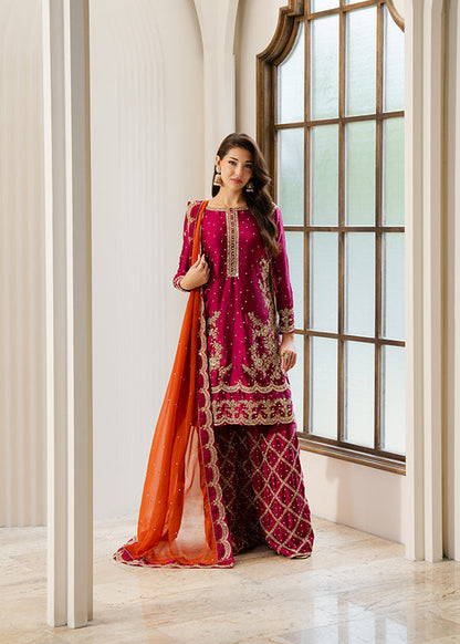 Burgundy Resham Work Charmuse Salwar Suit Online in UK USA Canada