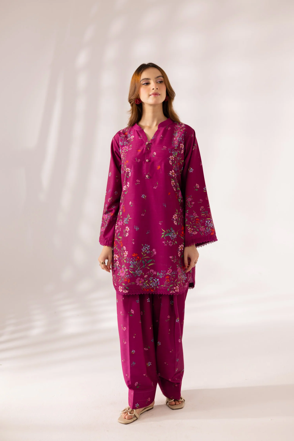 Burgundy Straight Cut Kurta Pajama Online in Dubai UAE Abudhabi Ajman Sharjah