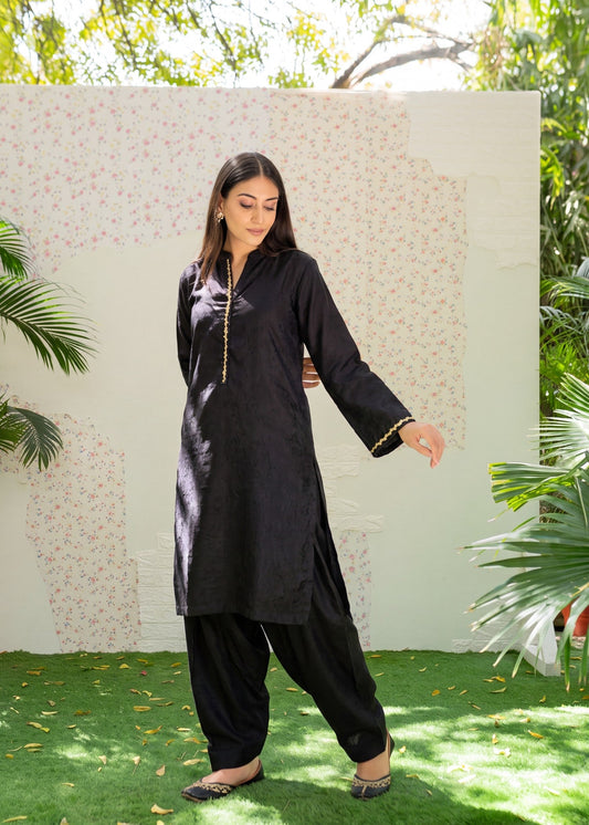Buy Black Embellished Lawn 3 Piece Suit Online in Dubai DXB UAE Abudhabi Meena Bazaar