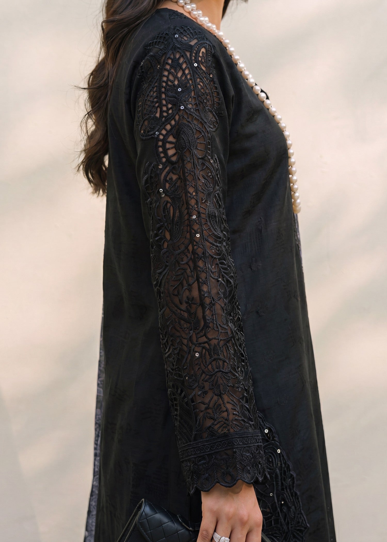 Buy Black Embroidered Lawn Dress Material Online in Sri Lanka India Australia