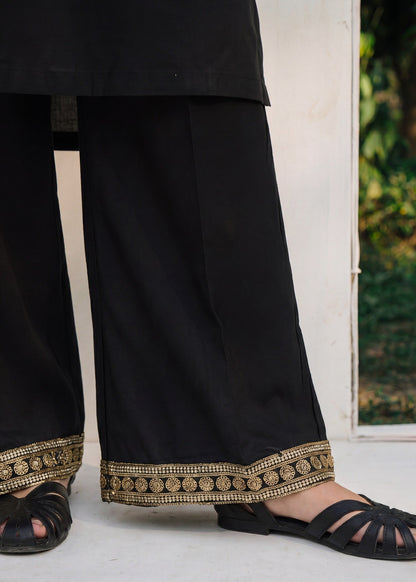Buy Black Embroidered Lawn Kurta Set Online in Sri Lanka India Australia