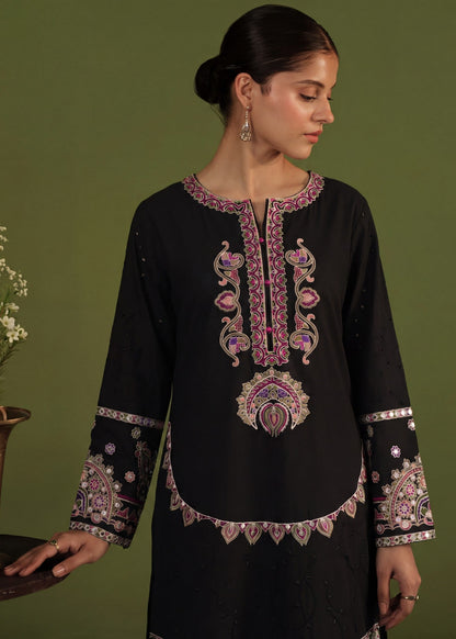Buy Black Embroidered Lawn Suit Online in Dubai DXB UAE Abudhabi Meena Bazaar
