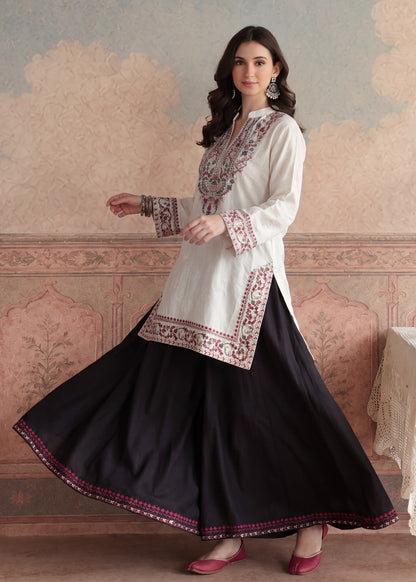 Buy Black Kurti Sharara Set Online in Dubai DXB UAE Abudhabi Meena Bazaar