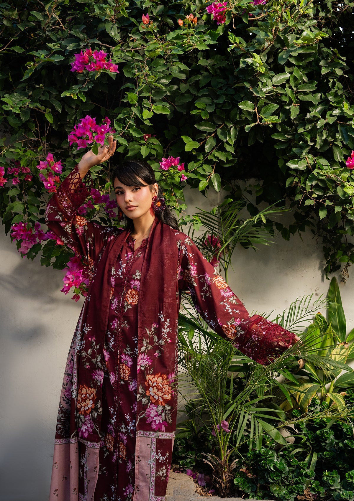 Buy Blood Red Lawn Suit Online in Sri Lanka India Australia