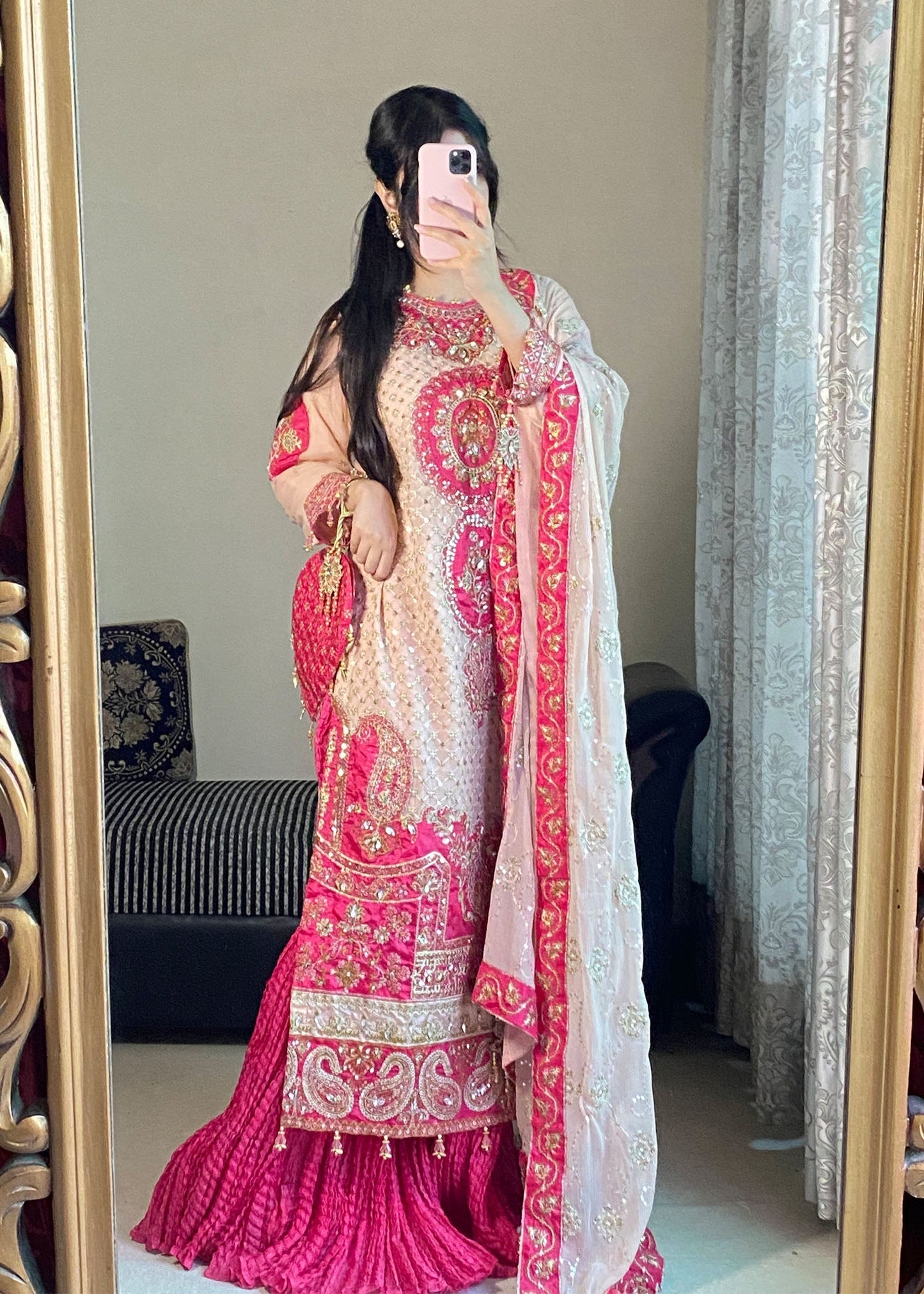 Buy Embroidered Chiffon Sharara Potli Bag Online in Dubai DXB UAE Abudhabi Meena Bazaar