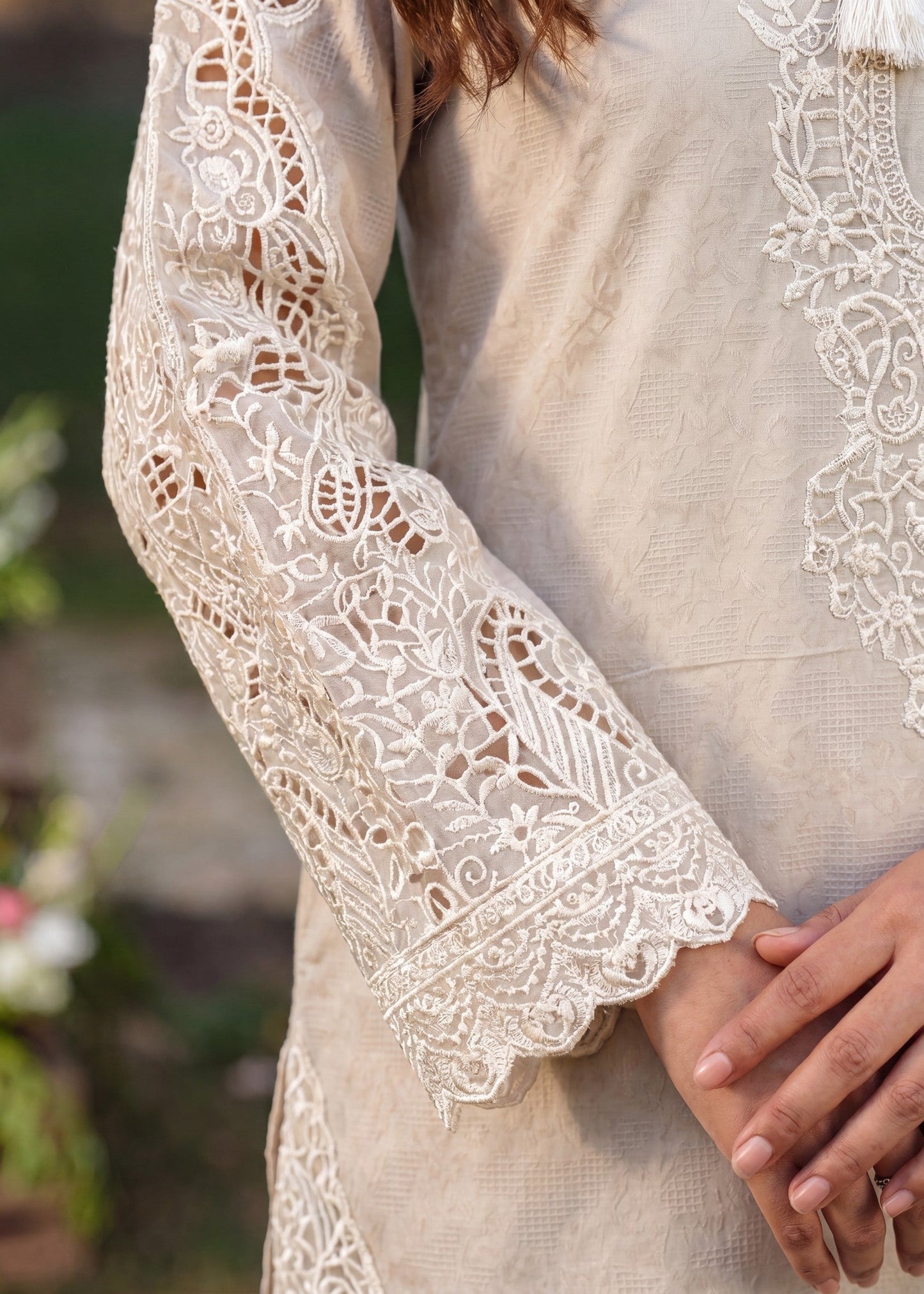 Buy Ivory Lawn Dress Material Online in Sri Lanka India Australia