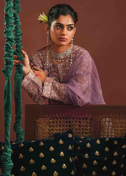 Buy Lavender Silk Gharara Pakistani Suit Online in Dubai DXB UAE Abudhabi Meena Bazaar