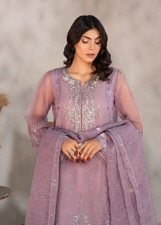 Buy Lilac Adda Work Organza Dress Material Online in Sri Lanka India Australia