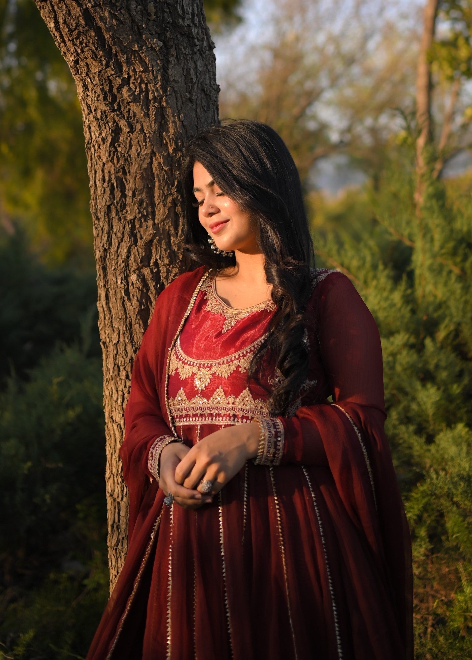 Buy Maroon Golden Zari Embroidered Chiffon Suit Online in Sri Lanka India Australia