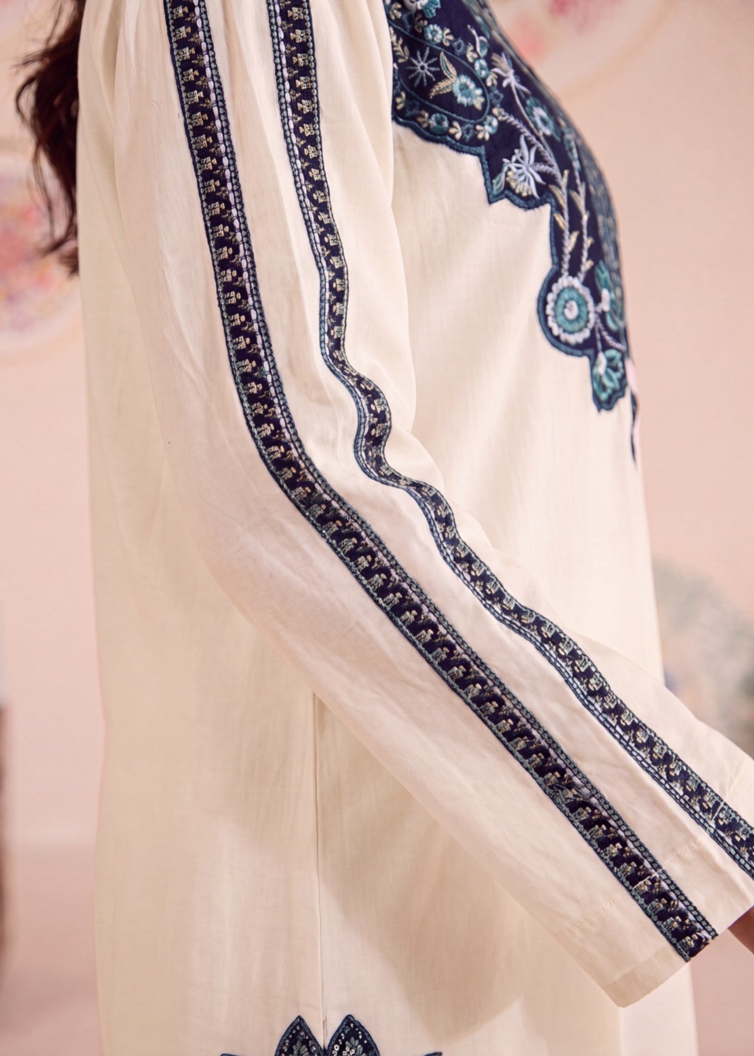 Buy Off-White Lawn Embroidered Salwar Suit Online in Sri Lanka India Australia