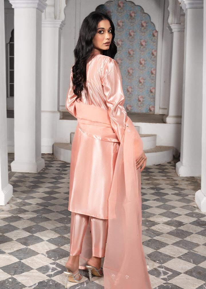 Buy Peach Pink Organza Dupatta Festive Wear Online in Sri Lanka India Australia