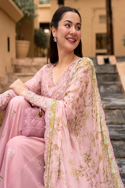 Buy pink Digital Print Lawn Pakistani Suit Online in Dubai DXB UAE Abudhabi Meena Bazaar