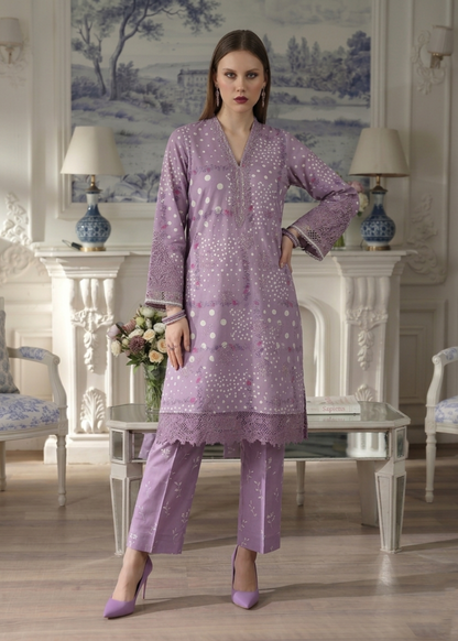 Buy Purple Ash Embroidered Lawn 3 Piece Suit Online in Dubai DXB UAE Abudhabi Meena Bazaar