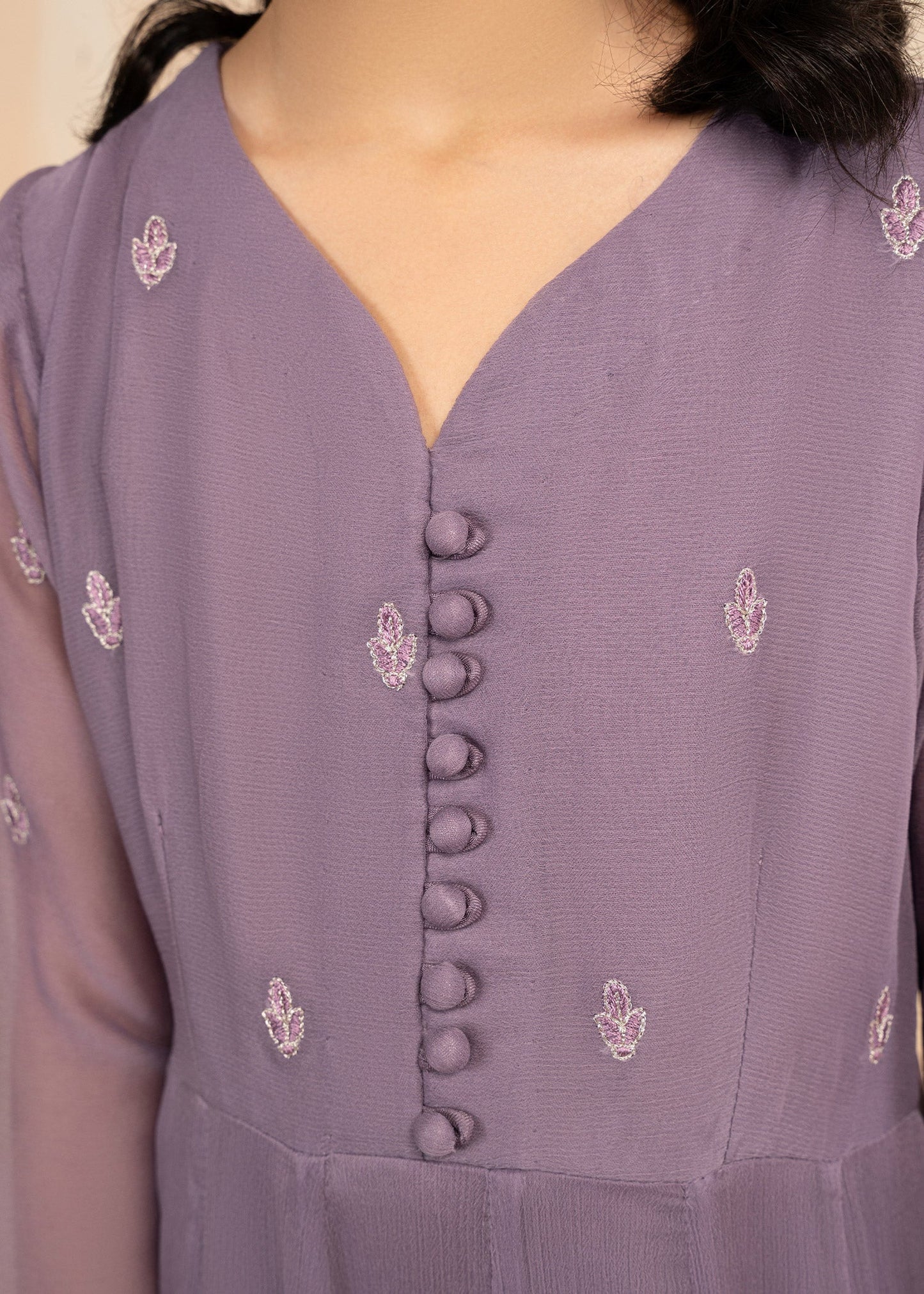 Buy Purple Chiffon Festive Suit with Raw Silk Trouser Online in Sri Lanka India Australia