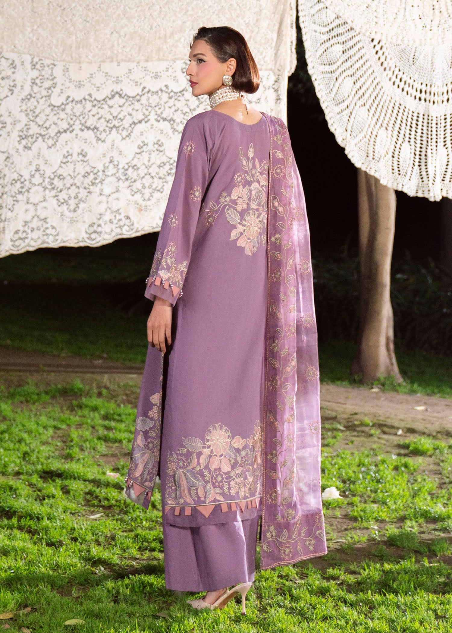 Buy Purple Lawn Party Wear Suit Online in Dubai DXB UAE Abudhabi Meena Bazaar