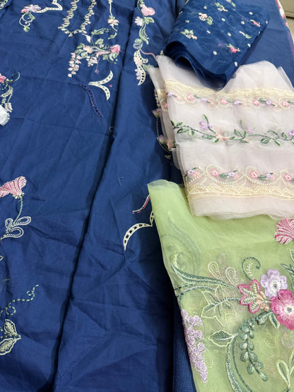 Buy Unstitched Lawn Embroidered Suit Online in KSA Riyadh Saudi Arabia Oman Bahrain Qatar