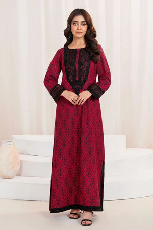 Cardinal Red Patchwork Khaddar Kaftan Online in Dubai UAE Abudhabi Ajman Sharjah