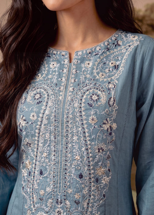 Carolina Blue Khaddar Sharara for Women Online in Sri Lanka India Australia