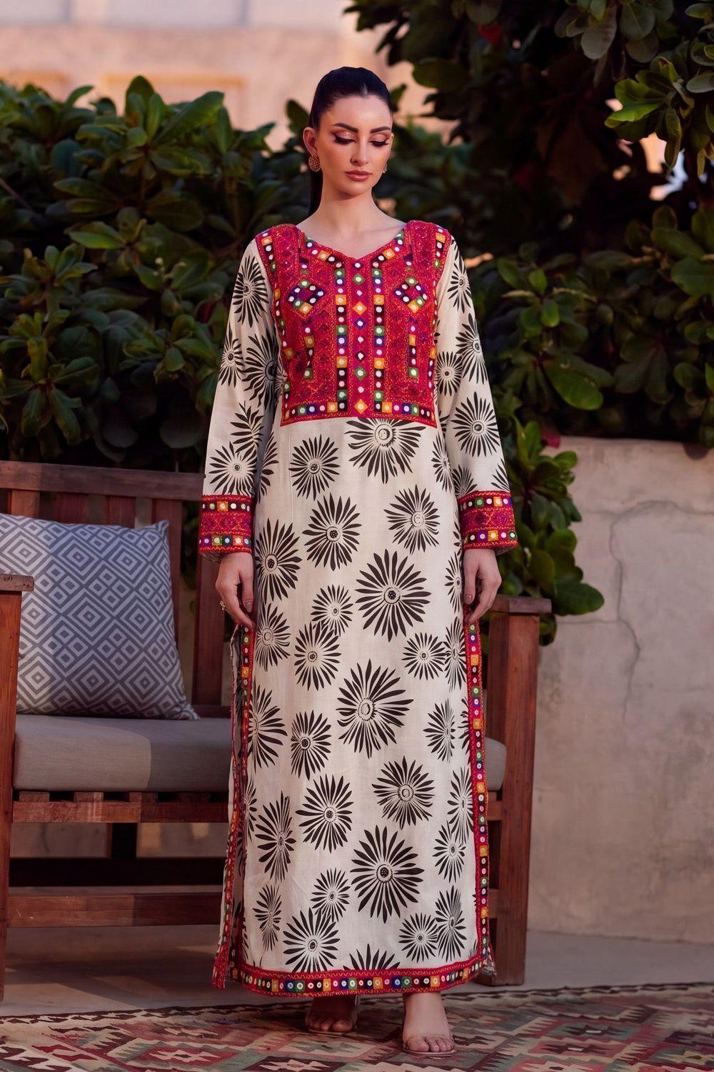 Chalk Embroidered Lawn Daily Wear Suit Online in Dubai UAE Abudhabi Ajman Sharjah