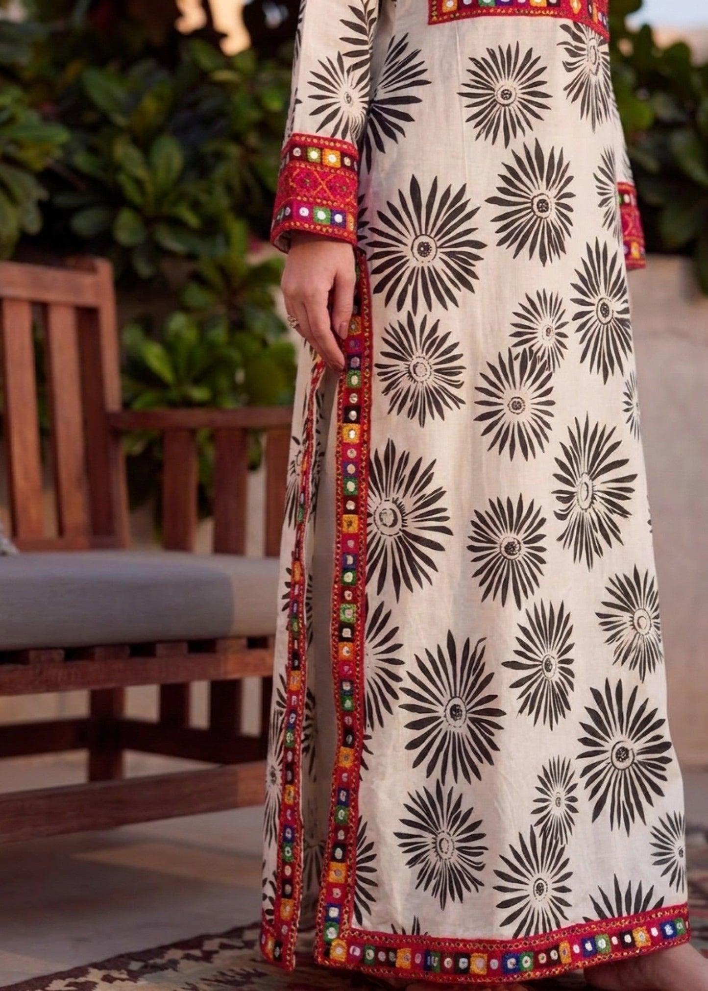 Chalk Lawn Embroidered Unstitched Dress Material Online in Sri Lanka India Australia