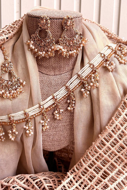 Champagne Choker Set Online in Dubai UAE Abudhabi Ajman Sharjah