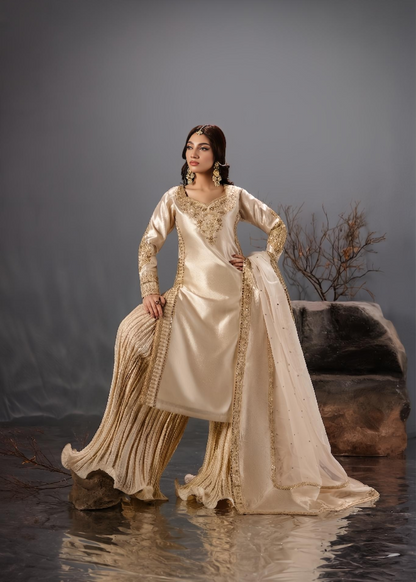 Champagne Crush Sharara Silk Grip Bottom Online in Sri Lanka India Australia