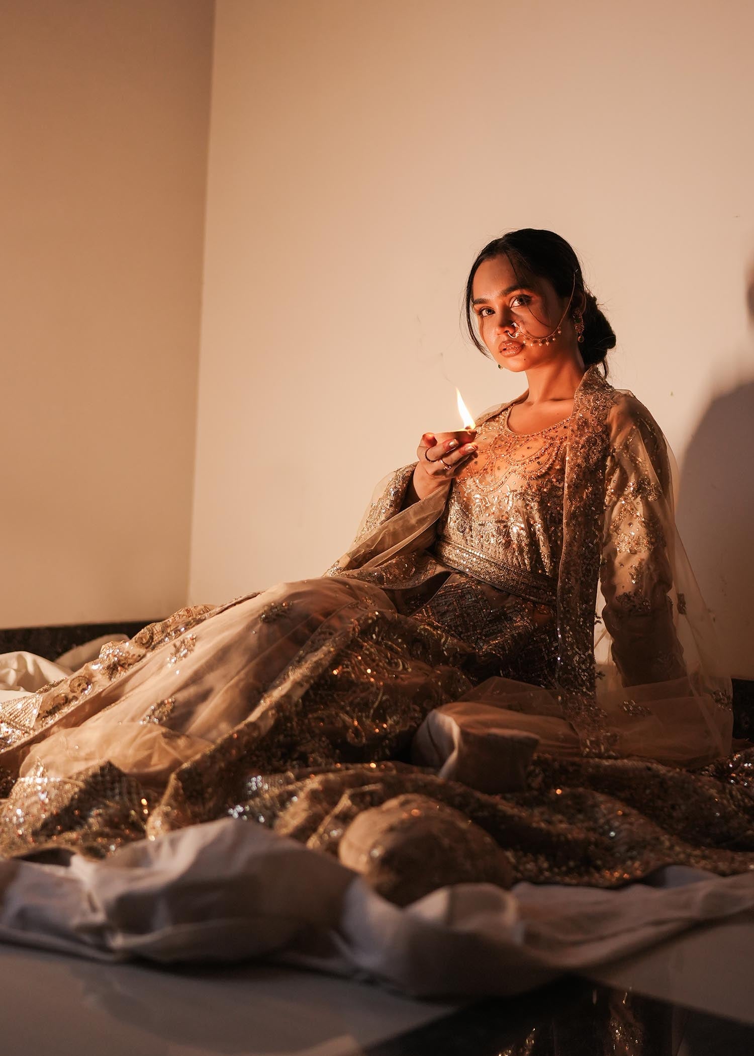 Champagne Net Designer Wedding Suit Online in Sri Lanka India Australia