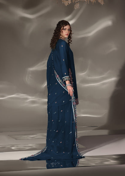 Chiffon Blue Sharara Festive Wear Online in KSA Riyadh Saudi Arabia Oman Bahrain Qatar