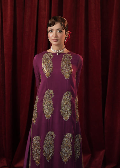 Purple Georgette Chiffon Festive Wear Salwar Kameez Online in Sri Lanka India Australia