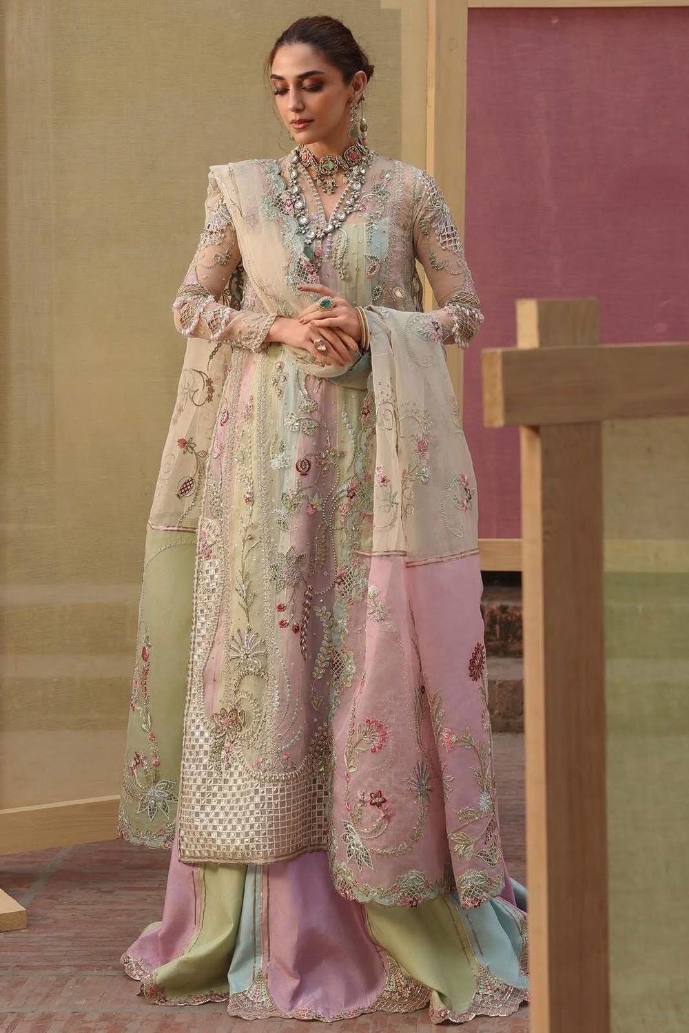 Chiffon Designer Salwar Suit Online in Dubai UAE Abudhabi Ajman Sharjah